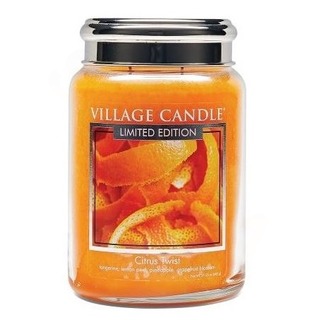 Village Candle Velká vonná svíčka ve skle Citrus Twist 645g - Citrusové osvěžení