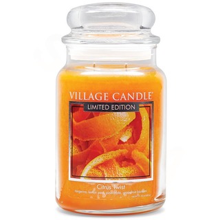 Village Candle Velká vonná svíčka ve skle Citrus Twist 645g - Citrusové osvěžení