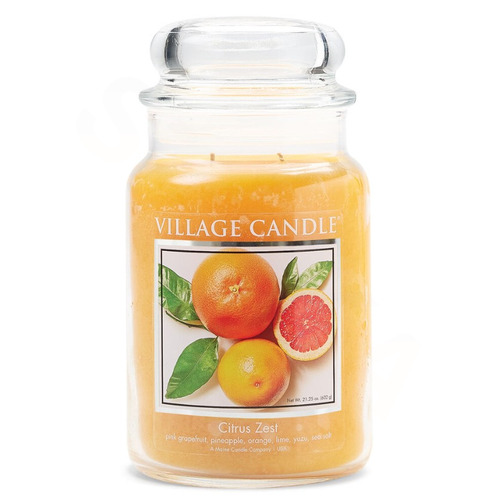 Velká vonná svíčka ve skle Citrus Zest 645g - Svěží citrus