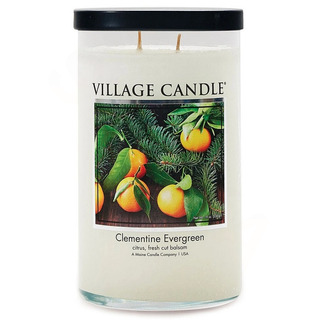 Village Candle Velká vonná svíčka ve skle Clementine Evergreen 538g