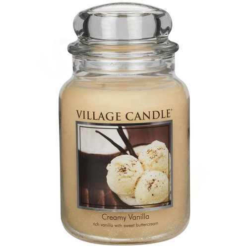 Velká vonná svíčka ve skle Creamy Vanilla 645g - Vanilková zmrzlina