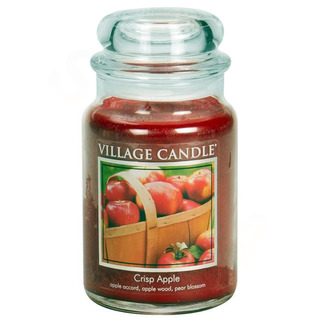 Village Candle Velká vonná svíčka ve skle Crisp Apple 645g - Svěží jablko