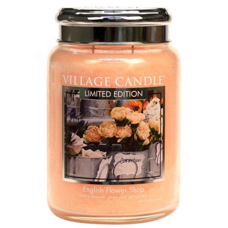Village Candle Velká vonná svíčka ve skle English Flower Shop 645g - Anglické květiny