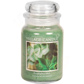 Village Candle Velká vonná svíčka ve skle Eucalyptus Mint 645g - Eukalyptus a máta