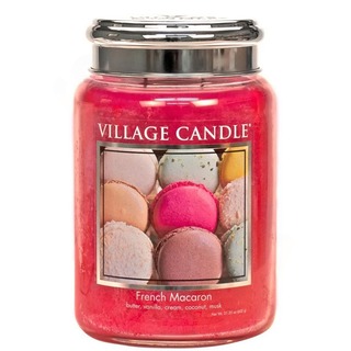 Village Candle Velká vonná svíčka ve skle French Macaroon 645g - Francouzské makronky