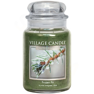Village Candle Velká vonná svíčka ve skle Frozen Fir 645g - Jinovatka