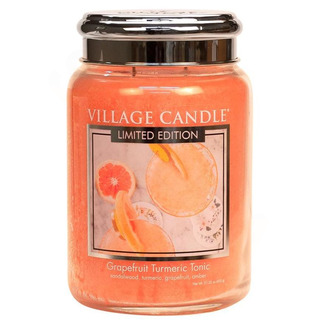 Village Candle Velká vonná svíčka ve skle Grapefruit Turmeric Tonic 645g - Osvěžující tonic
