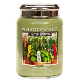 Village Candle Velká vonná svíčka ve skle Herb Garden 645g