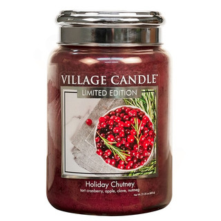Village Candle Velká vonná svíčka ve skle Holiday Chutney 645g - Sváteční čatní