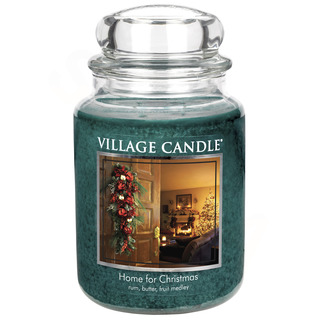 Village Candle Velká vonná svíčka ve skle Home for Christmas 645g - Kouzlo Vánoc