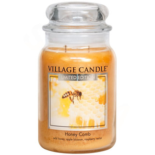 Village Candle Velká vonná svíčka ve skle Honey Comb 645g - Medový sen