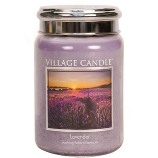 Village Candle Velká vonná svíčka ve skle Lavender 645g - Levandule
