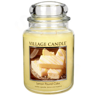 Village Candle Velká vonná svíčka ve skle Lemon Pound Cake 645g - Citronový koláč