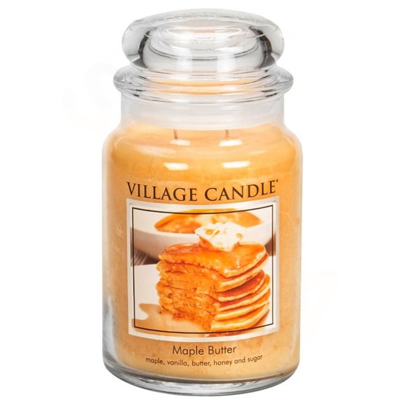 Village Candle Velká vonná svíčka ve skle Maple Butter 645g - Javorový sirup