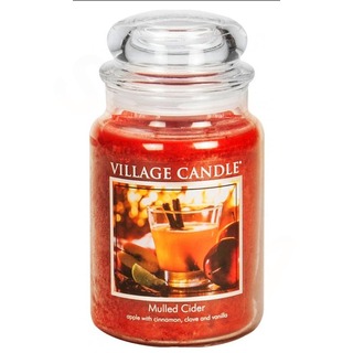 Village Candle Velká vonná svíčka ve skle Mulled Cider 645g - Svařený jablečný mošt