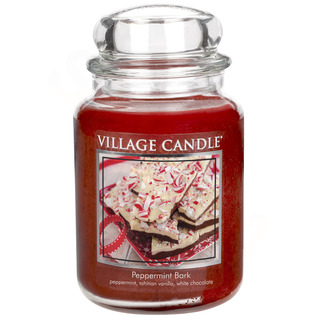 Village Candle Velká vonná svíčka ve skle Peppermint Bark 645g - Mátové potěšení