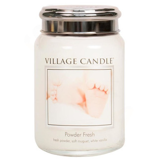 Village Candle Velká vonná svíčka ve skle Powder Fresh 645g - Pudrová svěžest