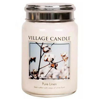 Village Candle Velká vonná svíčka ve skle Pure Linen 645g - Čisté prádlo