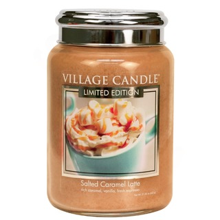 Village Candle Velká vonná svíčka ve skle Salted Caramel Latte 645g