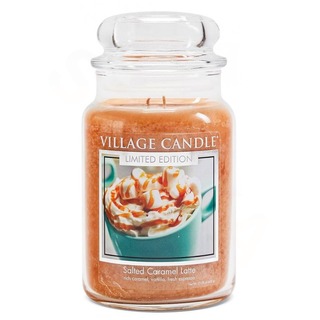 Village Candle Velká vonná svíčka ve skle Salted Caramel Latte 645g