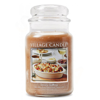 Village Candle Velká vonná svíčka ve skle Savory Stuffing 602g - Sváteční nádivka