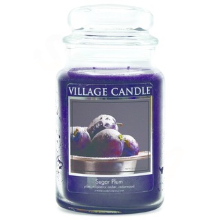 Village Candle Velká vonná svíčka ve skle Sugar Plum 645g