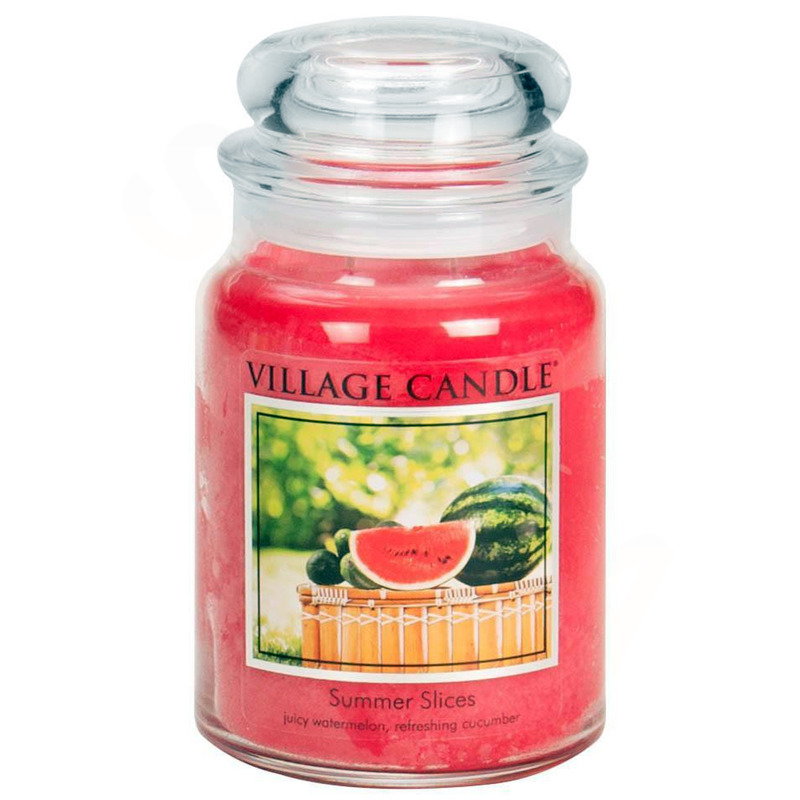 Village Candle Velká vonná svíčka ve skle Summer Slices 645g - Letní pohoda