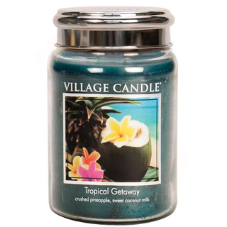 Village Candle Velká vonná svíčka ve skle Tropical Getaway 645g - Víkend v tropech