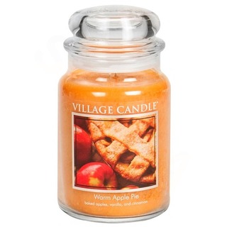 Village Candle Velká vonná svíčka ve skle Warm Apple Pie 645g - Jablečný koláč