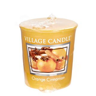 Village Candle Votivní svíčka Orange Cinnamon 57g - Pomeranč a skořice