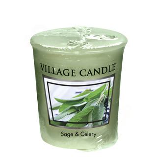 Village Candle Votivní svíčka Sage Celery 57g - Svěží šalvěj